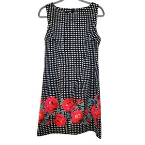 Alyx Floral Checkered Sheath Dress Size 24W Career Cocktail Party Spring